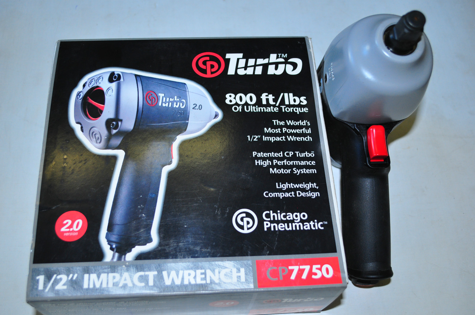 1/2" DR AIR IMPACT WRENCH 800 ft lbs CHICAGO PNEUMATIC CP7750 Made in USA - Image 12