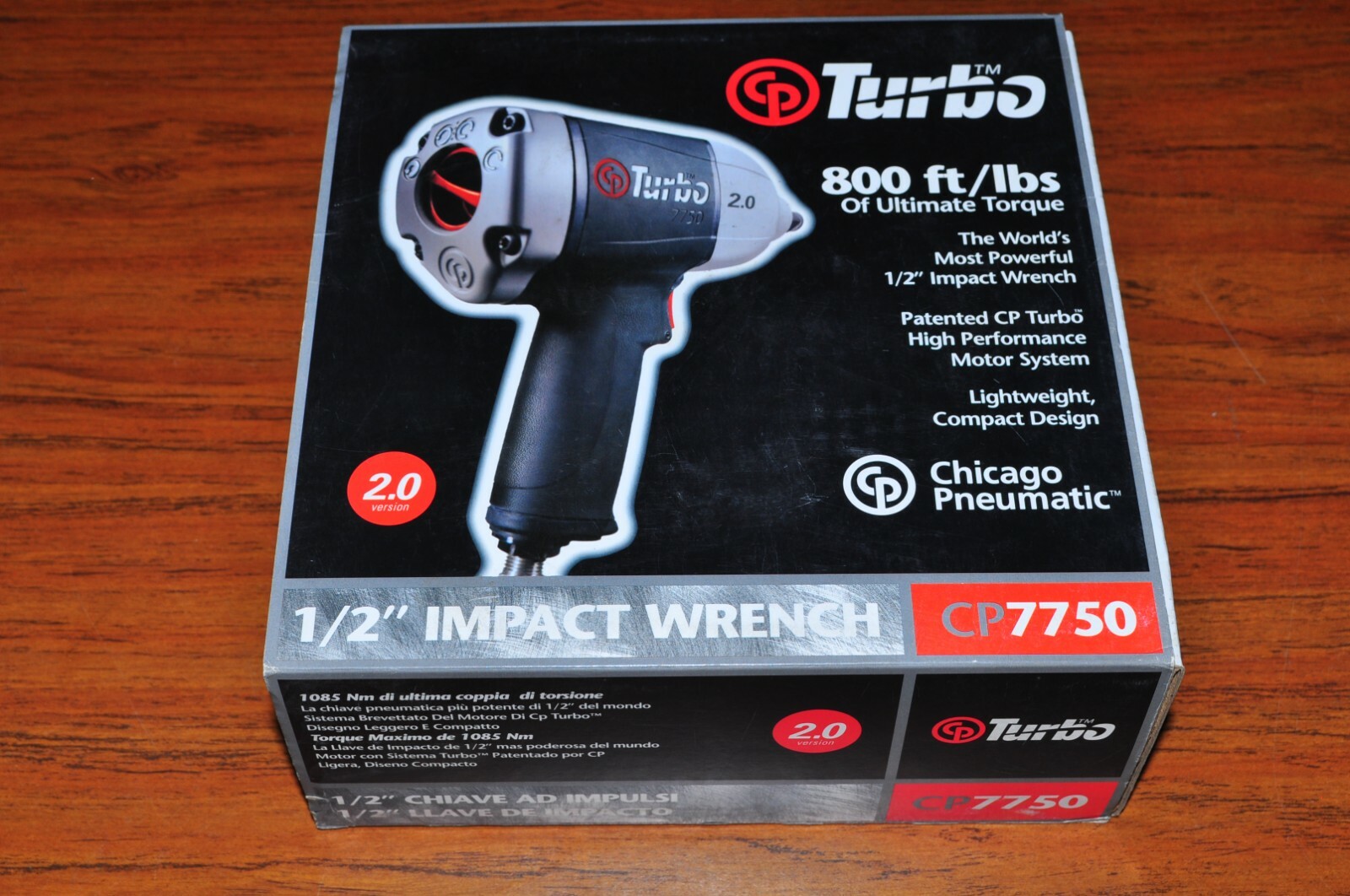 1/2" DR AIR IMPACT WRENCH 800 ft lbs CHICAGO PNEUMATIC CP7750 Made in USA - Image 7