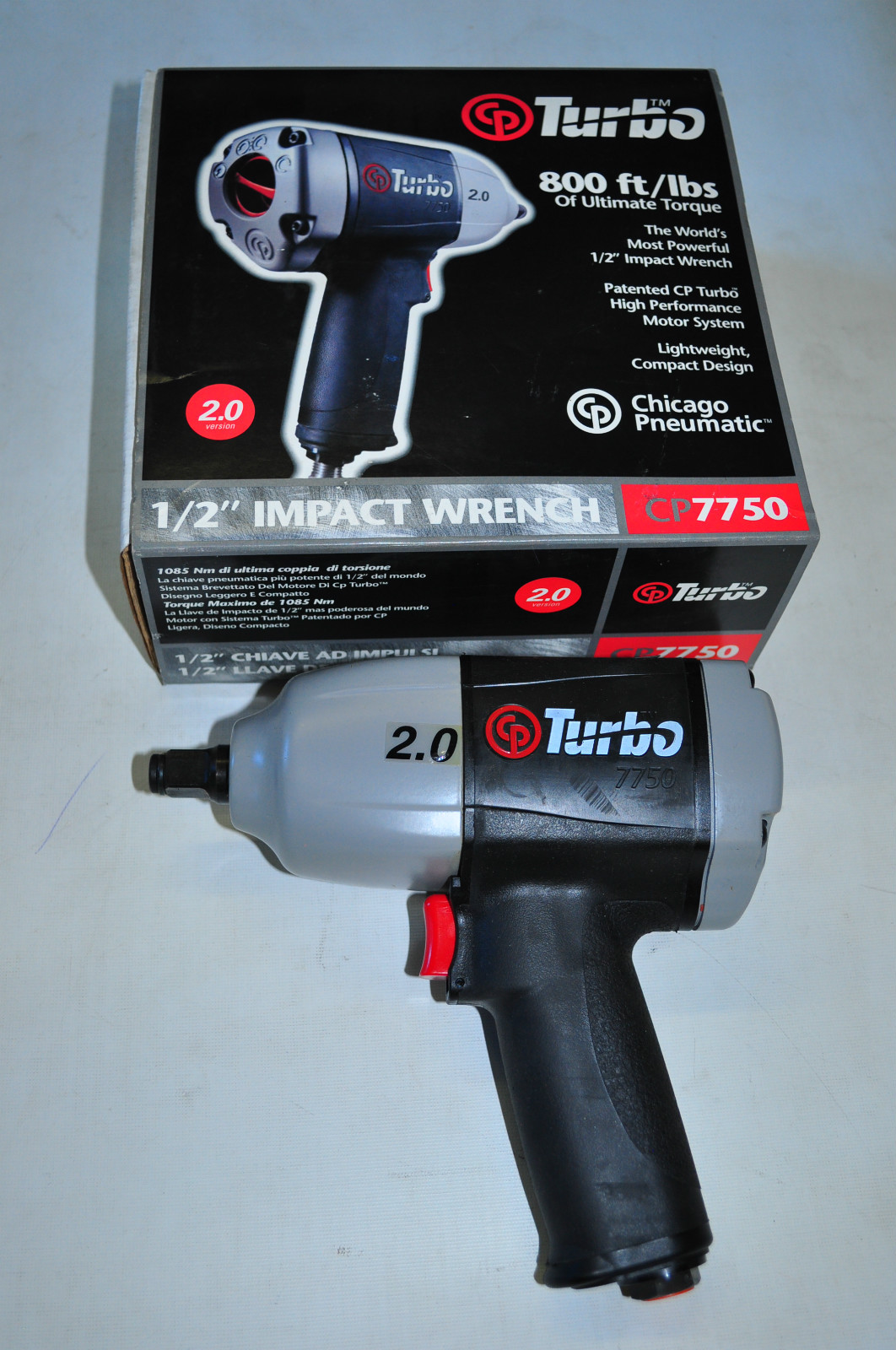 1/2" DR AIR IMPACT WRENCH 800 ft lbs CHICAGO PNEUMATIC CP7750 Made in USA - Image 9
