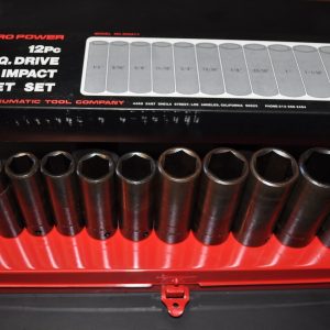 1/2"Dr Extra Deep Impact Socket 12 Pcs from 1/2" to 1-1/8" AST DIS411 Japan