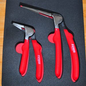 2 Piece Kiwi 6″ short and 8″ long needle nose Angle Pliers EZ RED EZRED KWP2