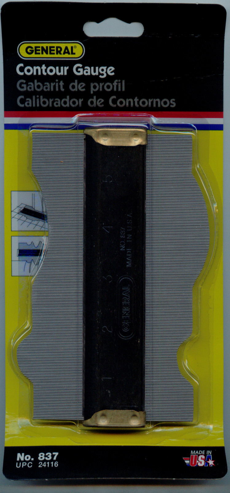 6" CONTOUR GAUGE FORM GAUGE WOODWORKING TOOL RELICATE SHAPES DUPLICATE GAUGE USA