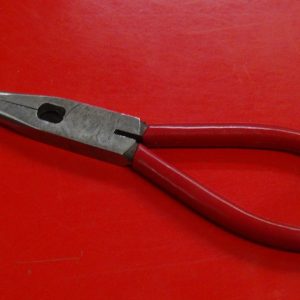 8" Bent Long Nose Plier with side cutter and serrated Grip Bent end