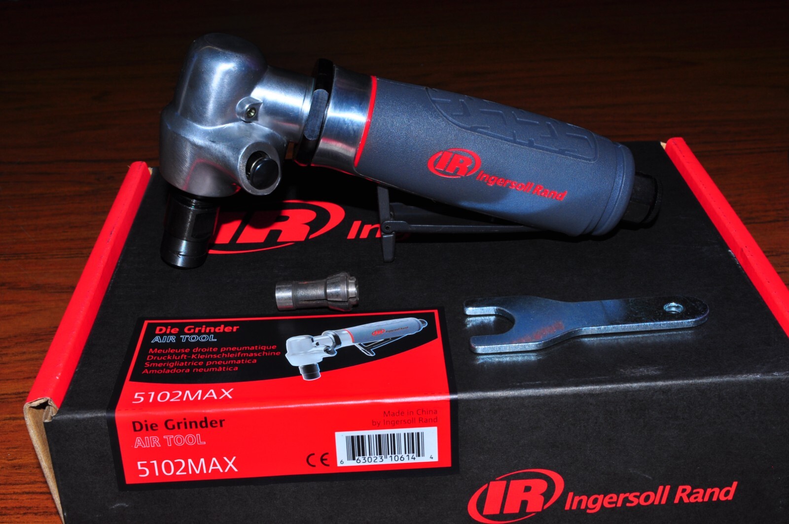 AIR ANGLE DIE GRINDER 0.4HP 20,000 RPM INGERSOLL RAND 5102MAX