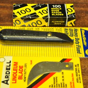 BLADESMITH HEAVY DUTY FIXED UTILITY KNIFE 5 BLADES+100 Blade+Linoleum Blade USA