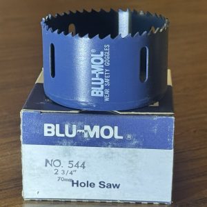 Blu-Mol 544 2-3/4" inch BI-METAL Hole Saw Shatterproof 1-3/8" Cutting Depth USA