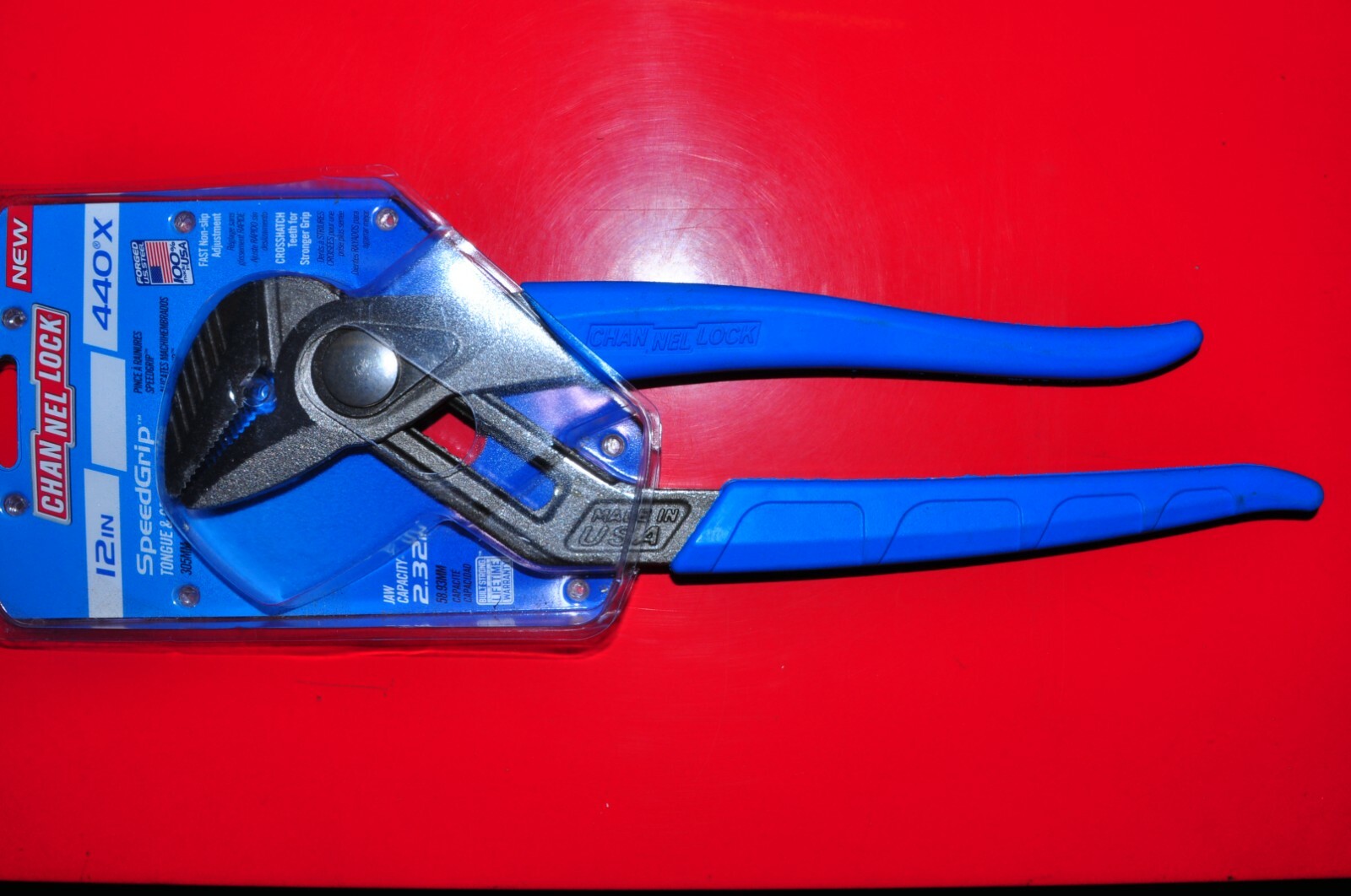 CHANNELLOCK 440®X 12-INCH SPEEDGRIP™ STRAIGHT JAW TONGUE & GROOVE PLIERS MADE IN