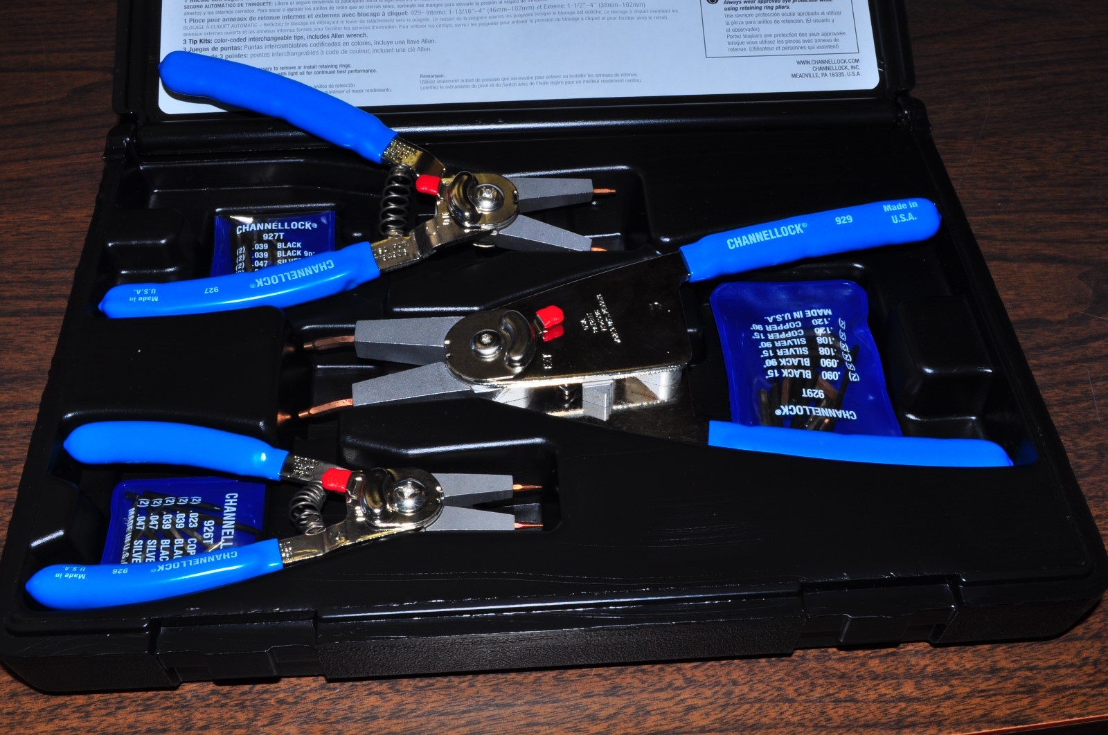 ChannelLock RT-3 RT-3  3 Pcs retaining Ring Plier Snap Ring Plier Gift Set  USA