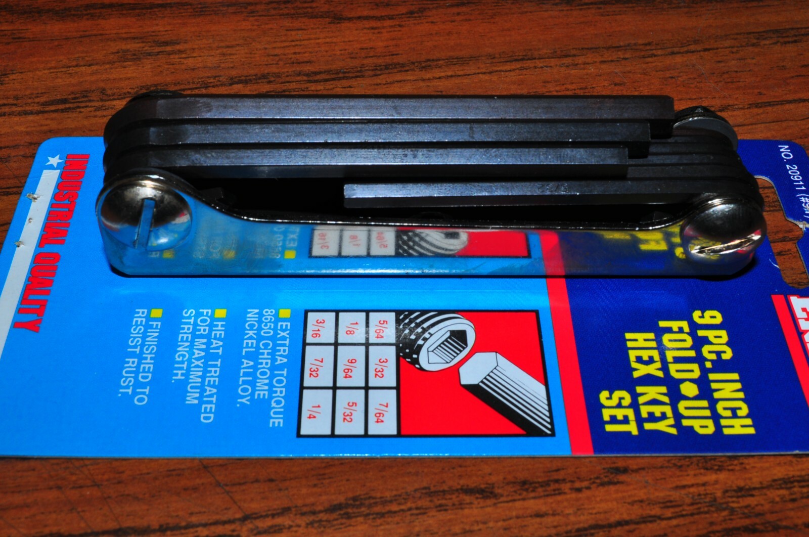 EKLIND 20911  FOLDUP HEX KEY5/64,3/32, 7/64, 1/8, 9/64, 5/32, 3/16, 7/32,1/4" US