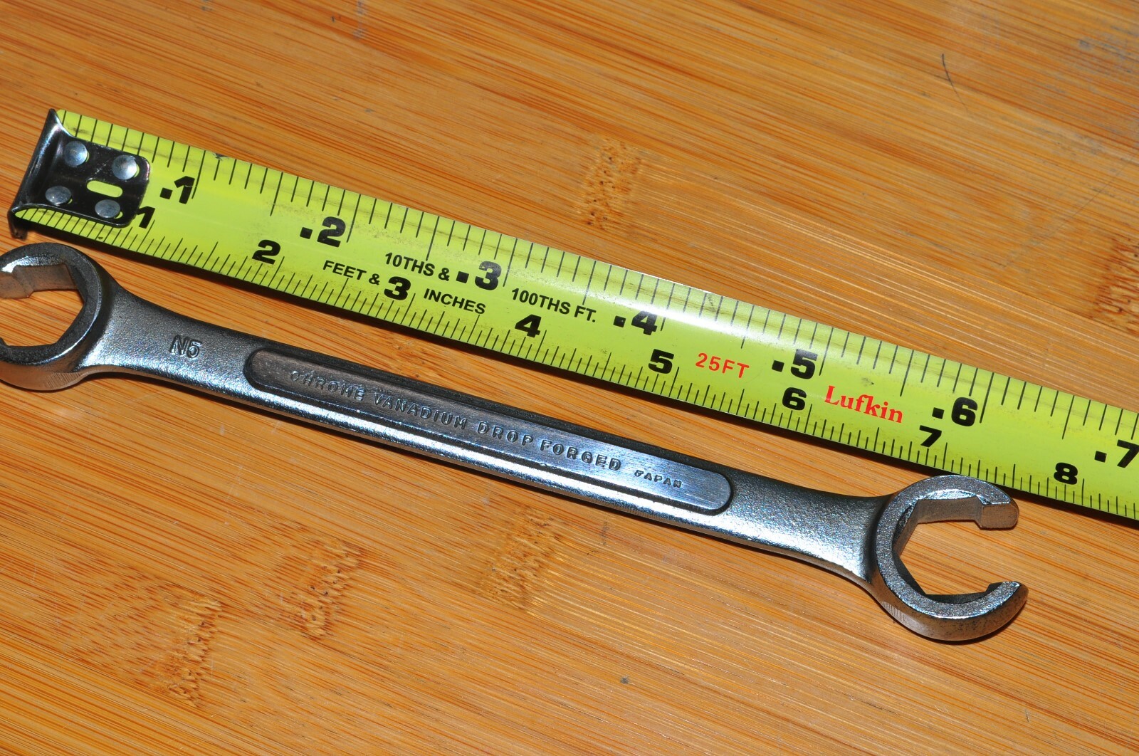 Flare Nut Wrench 5/8" x 11/16" overall length 7-3/4" Center Japan