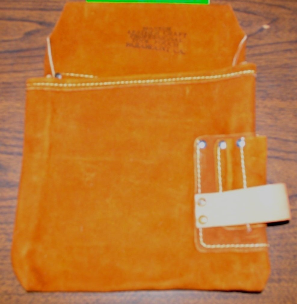 Genuine Leather Nail Pouch bag Right Hnd Hammer,Plier Drivr Holder Master RF344R