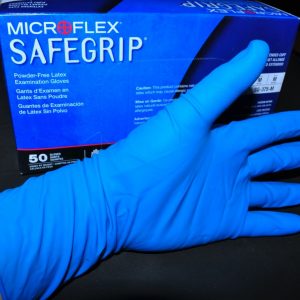 Gloves Microflex Safegrip SG-375M Latex Extended Cuff, Exam-Grade,Medium 50 Pack
