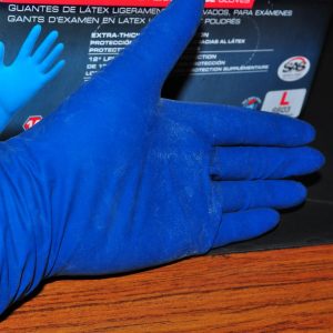 Gloves Thickster Powdered Exam Grade Latex Ultra Thick 14mi.Large 50Pcs SAS6603