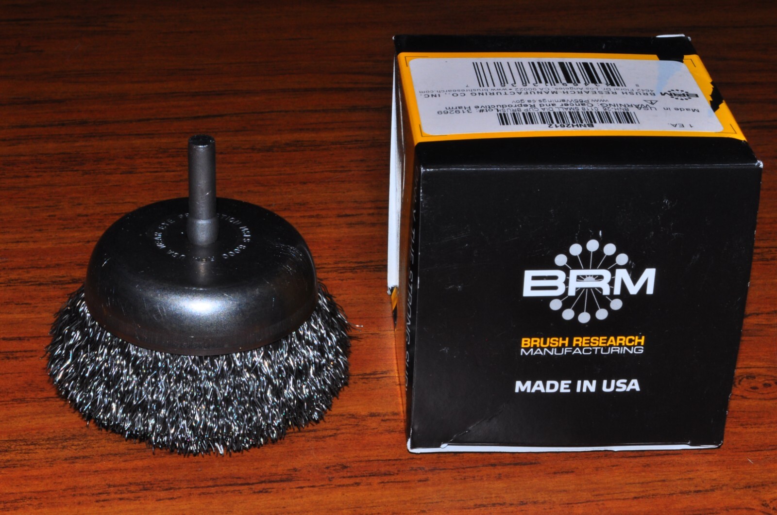 HEAVY DUTY CUP BRUSH 2-3/4" 0.0118 C/S BRUSH RESEARCH BNH2612 MADE IN USA