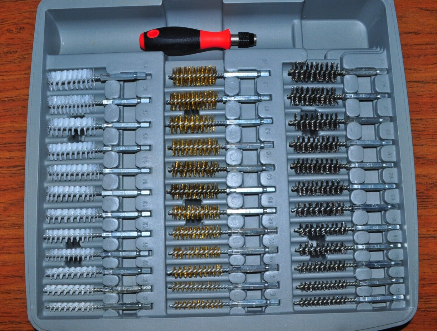 IPA 36-Piece Stainless Steel, Brass and Nylon Bore 8mm-19mm Brush Set 8001D