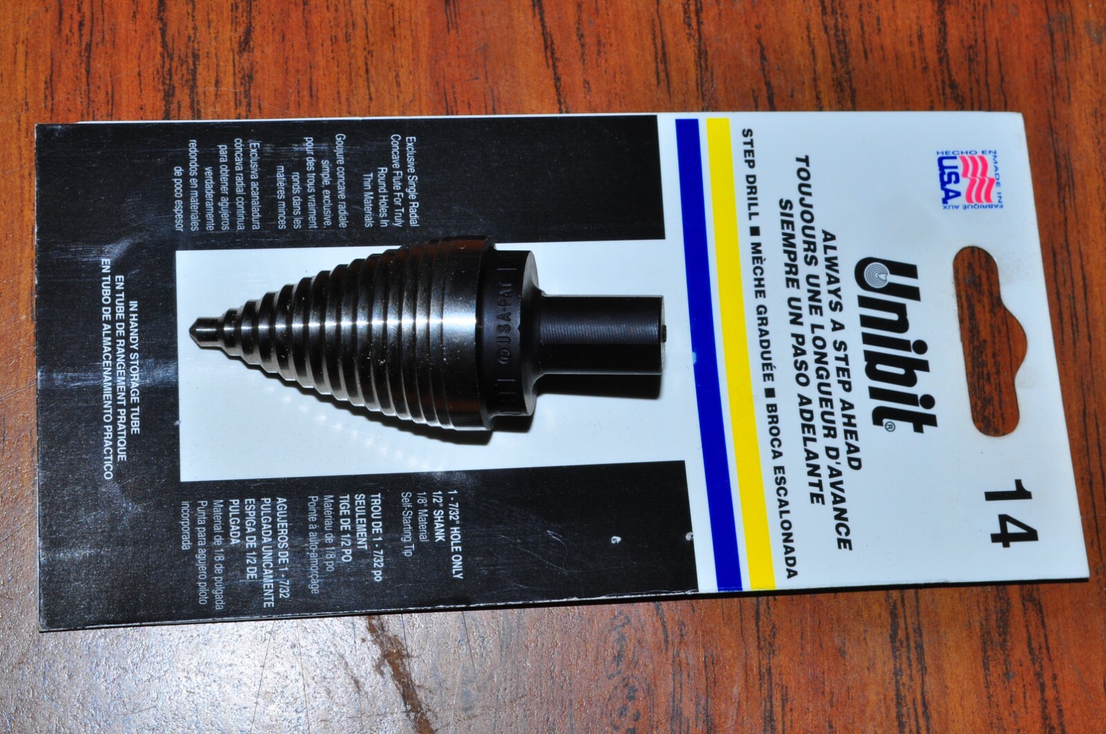 Irwin Tools Unibit #14 Size: 1-7/32-Inch Step-Drill Bit, 1/2-Inch Shank # 10314