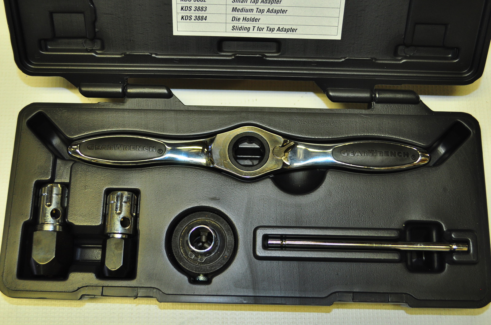 K-D Tools 3880 5 Pc. Tap and Die Drive Tool Set, Tap Die Handle,