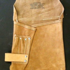 LEATHER Carpenter Construction Electrician Nail & Tool Left pouch Bag Mas RF344L