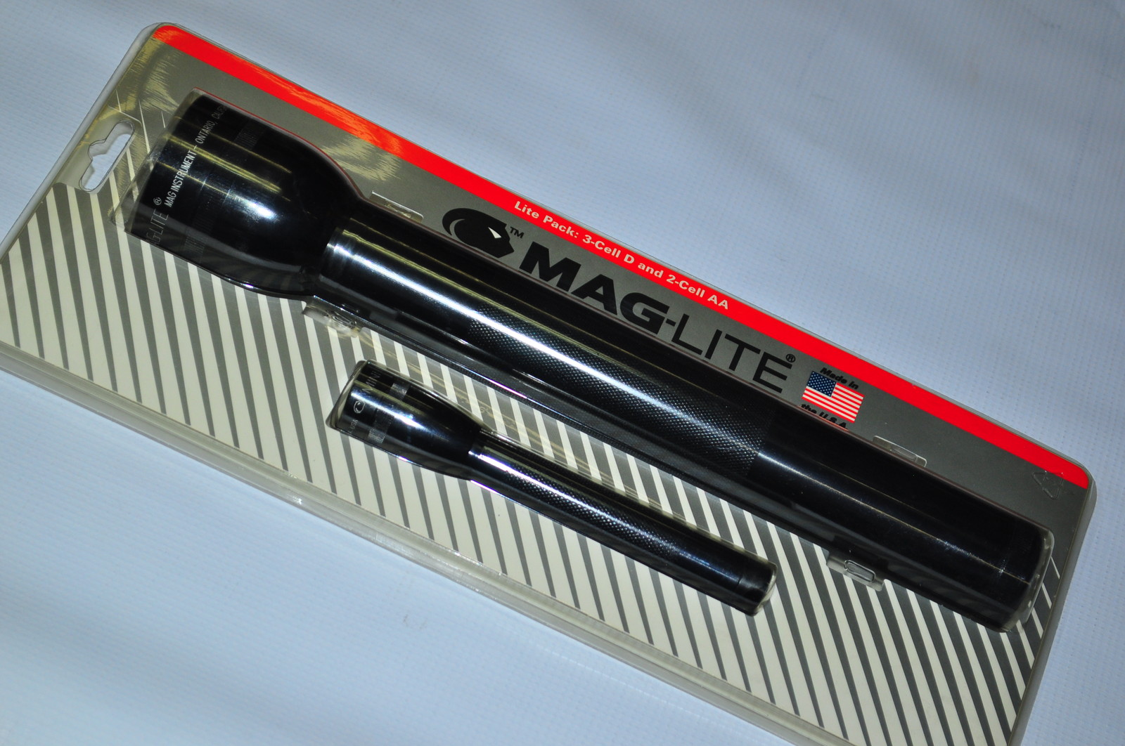 Maglite X01016 3 Cell D Mag-Lite and Mini Maglite Combo Kit Old 06/1995 USA MADE