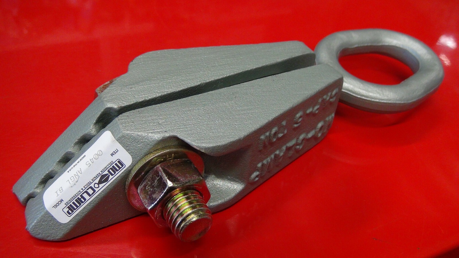 Mo Clamp 0045 Angle Bite Clamp self-tightening with a gator tooth 45-degree head
