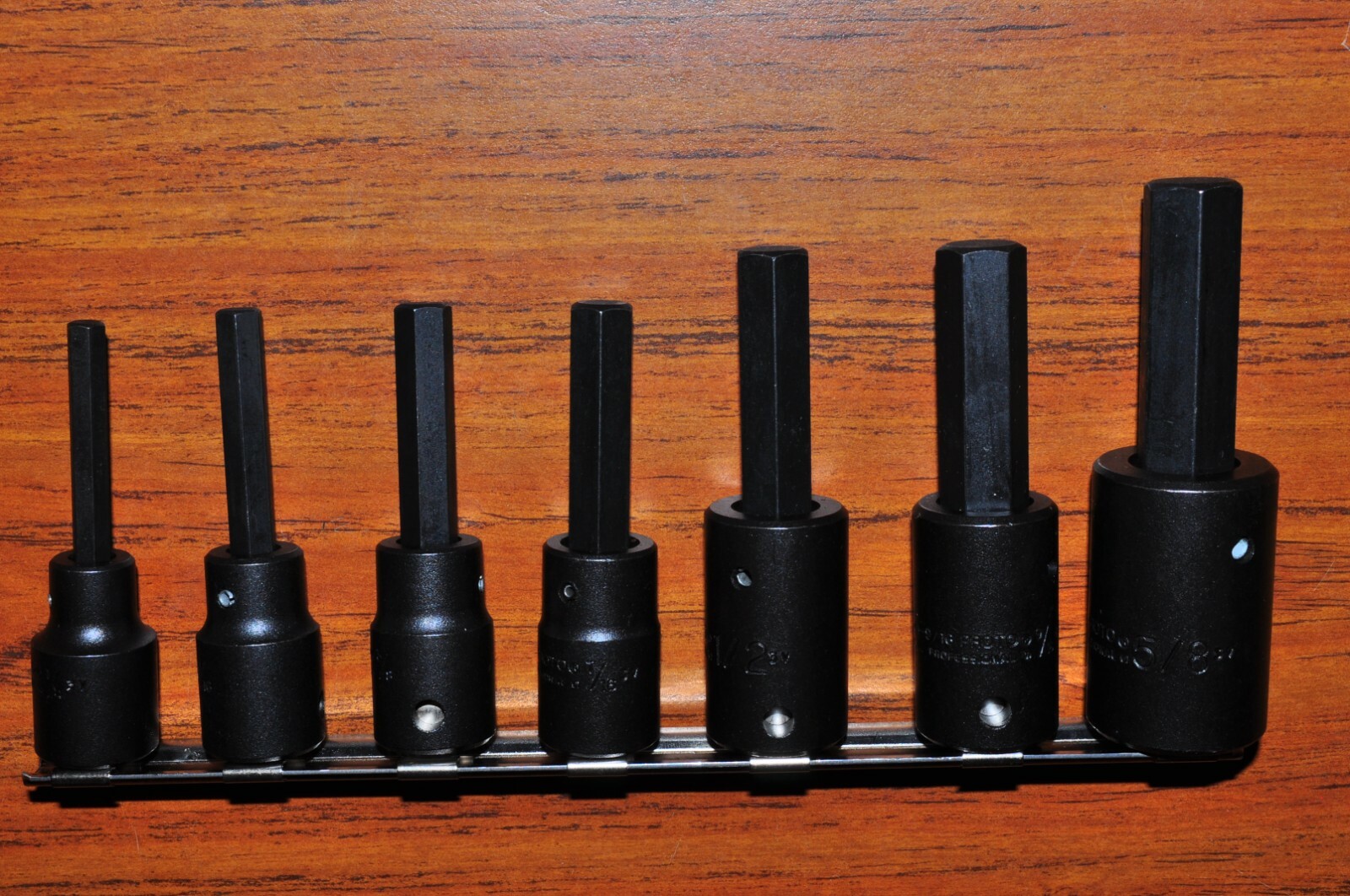 New Proto® J74152 1/2" Drive 7 Piece Hex Bit Impact Socket Set 1/4" to 5/8" USA