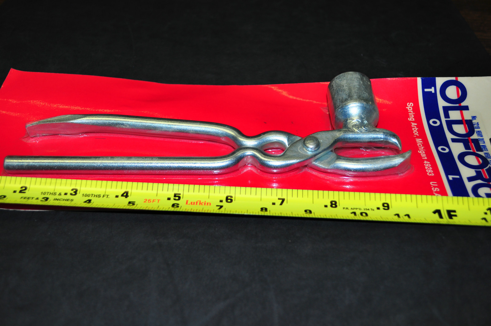 OLDFORGE 7218 HEAVY DUTY WHEEL WEIGHT PLIER STRAIGHT JAW MADE IN USA BRAND NEW