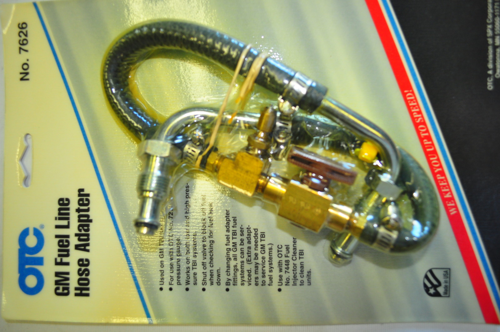 OTC 7626 GM TBI Fuel InjectionTest Fuel Line Adapter Made in USA Fits OTC system