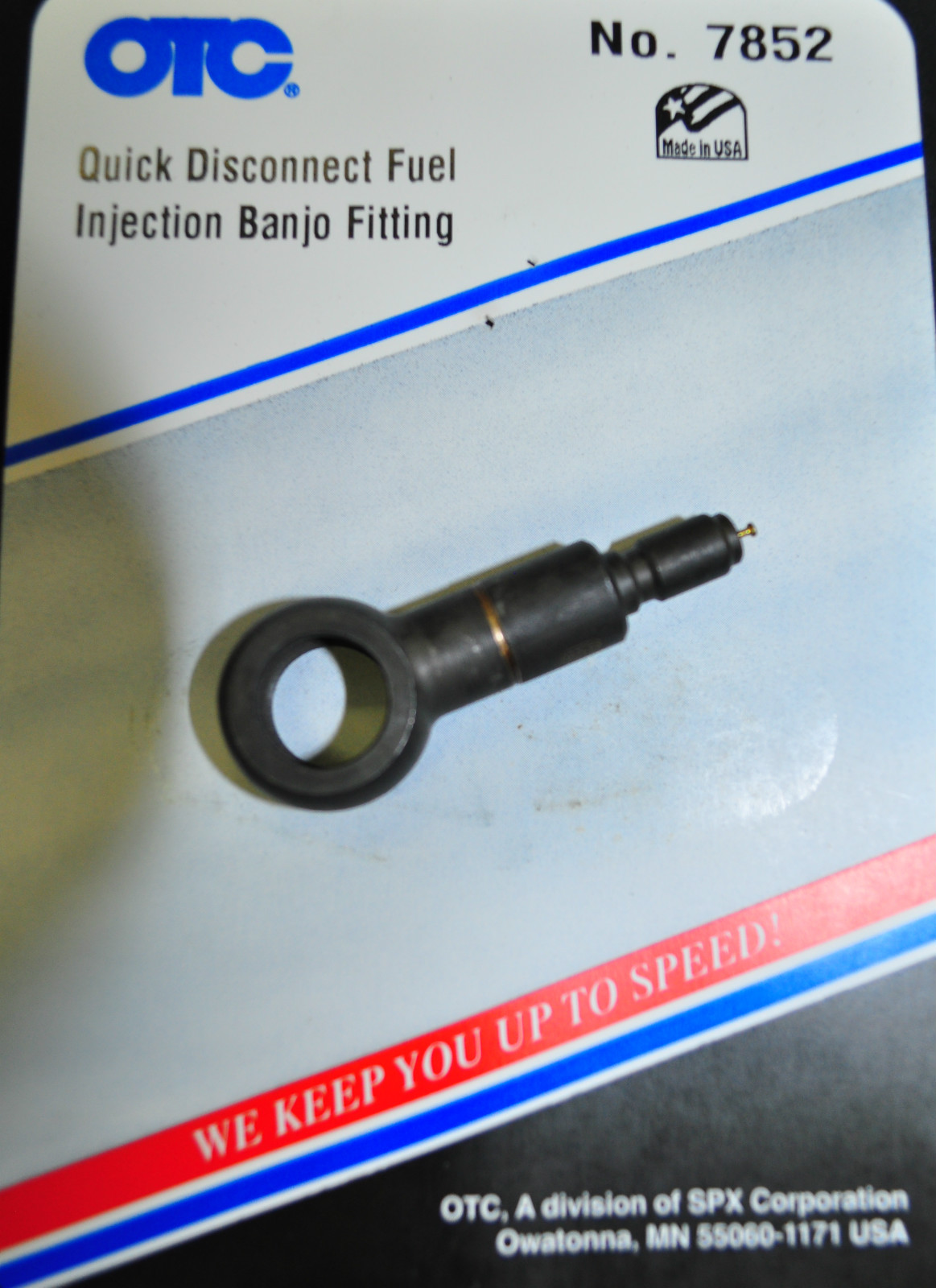 OTC 7852  QUICK DISCONNECT FUEL INJECTION BANJO FITTING 14 MM HOLE MADE IN USA