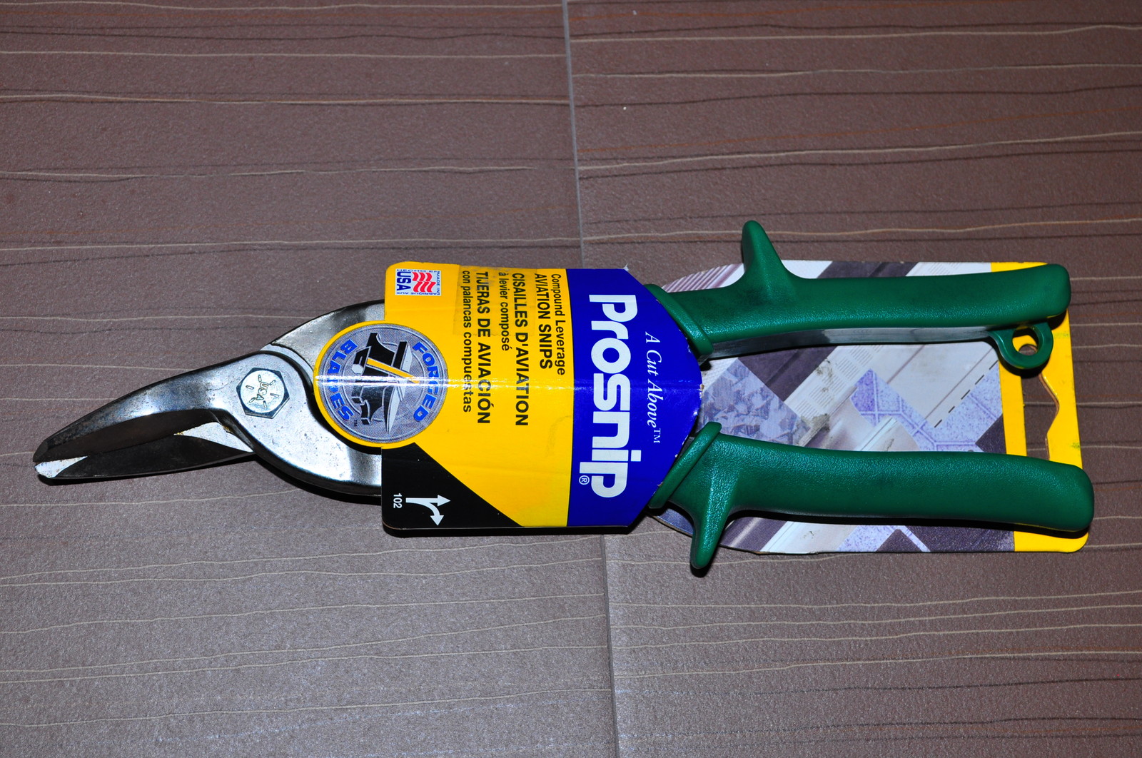 Prosnip 9-3/4" Aviation Snips Compound cuuter strasight tocurve right #102 USA