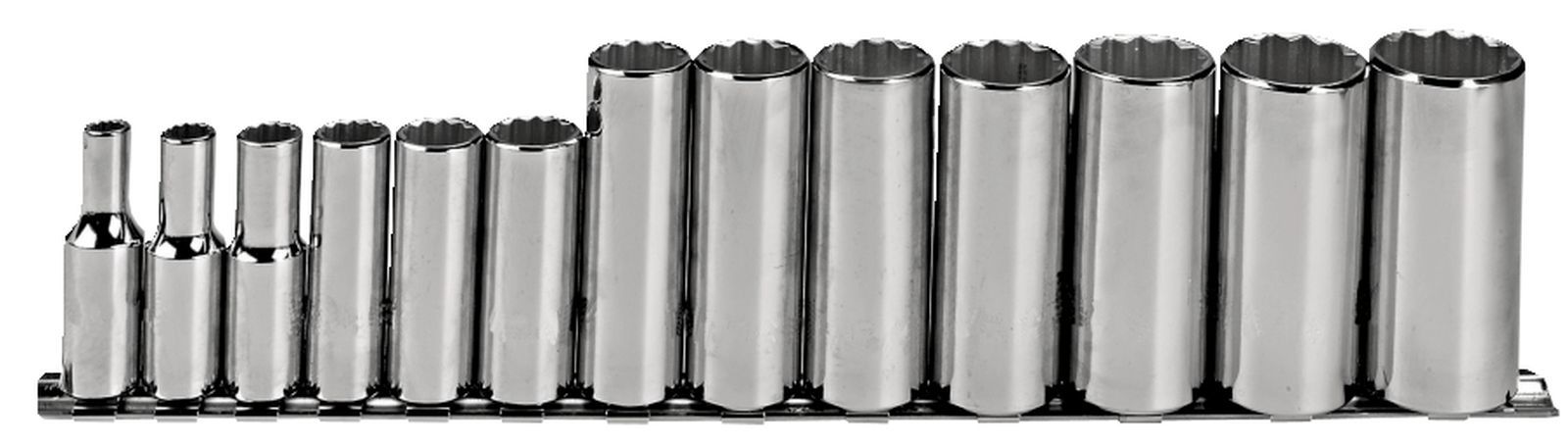 Proto® J52112 3/8" Drive 13 Piece Deep Socket Set -12 Point 1/4" -1" Made In USA