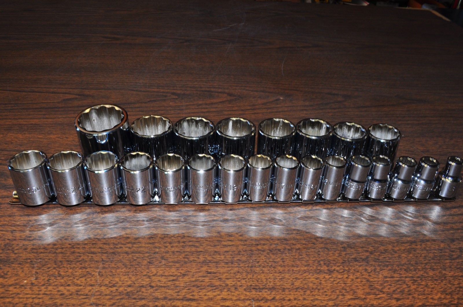 Proto® J54211 1/2" Drive 24 Piece Metric Socket Set 12 Point 10-36 mm Made inUSA