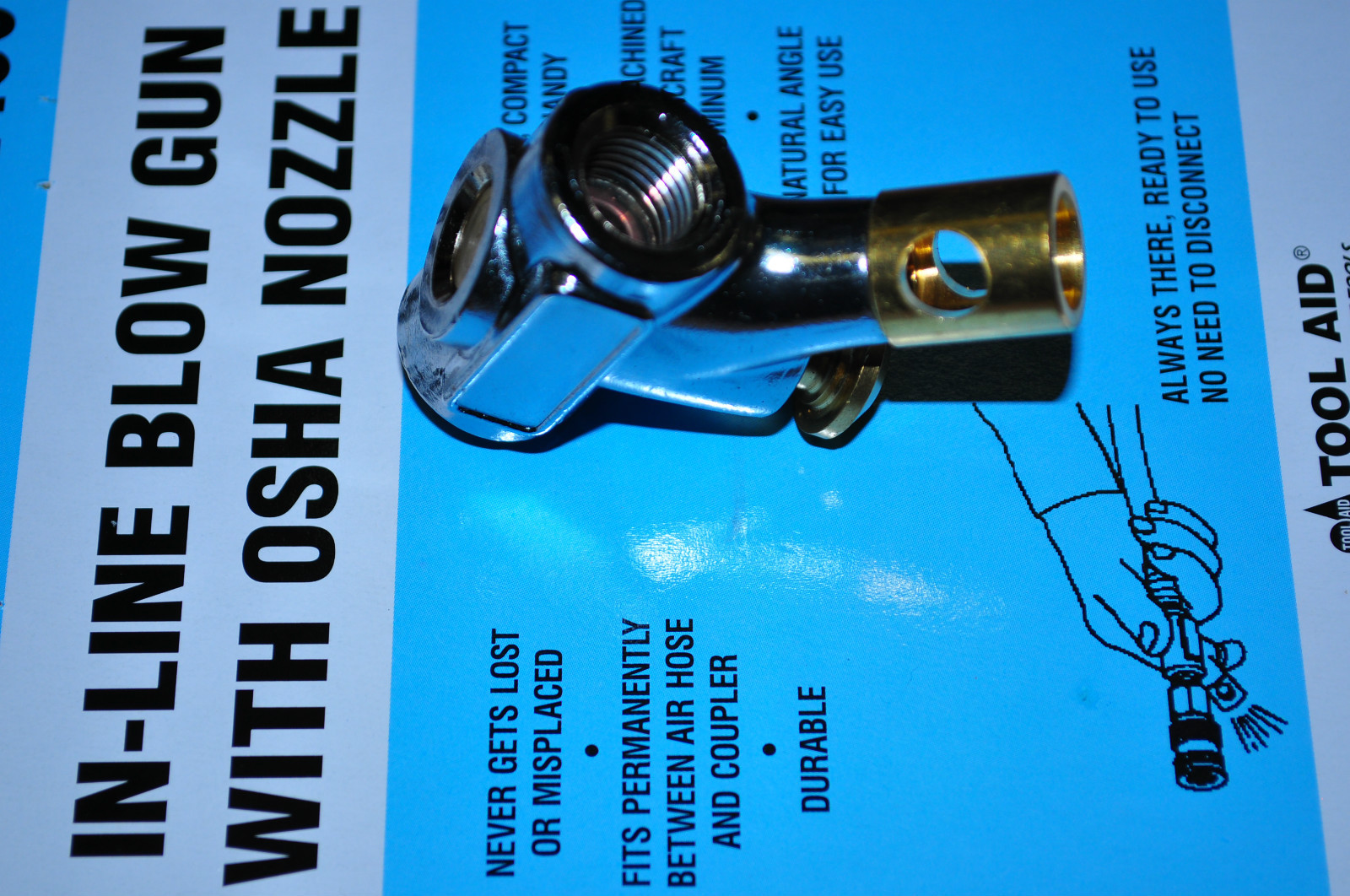 S & G Tool Aid 99180 Inline Blow Gun with OSHA Nozzle w/ brass valve,osha end hd