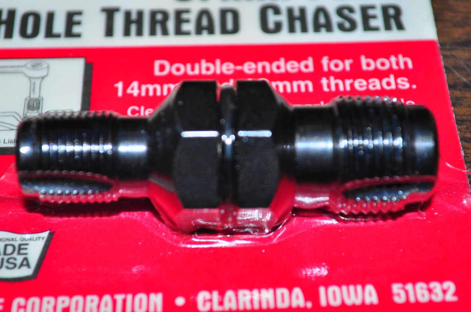 Spark Plug Hole Thread Chaser M14 and M18 use with 13/16"Socket Lisle 20200