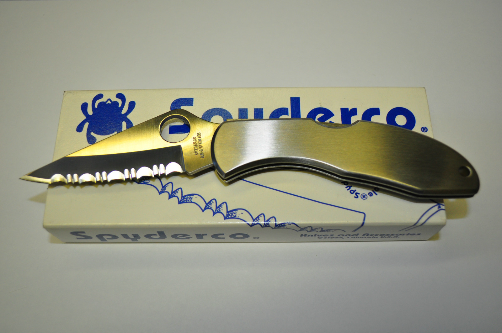 Spyderco Delica II 4-" AUS-6 Steel SpyderEdge Knife C11S  01/02/01