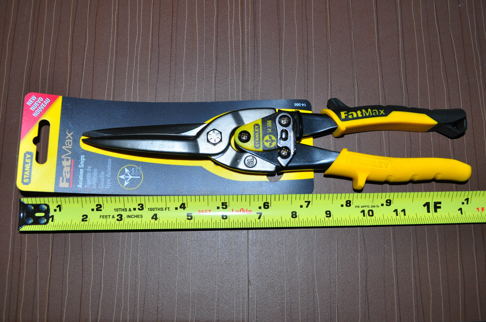 Stanley FATMAX® Straight Cut Compound Action Aviation Snips Yellow 14-566 11" LN