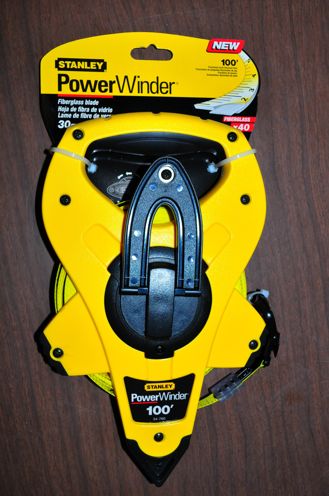 Stanley Proto 100 ft PowerWinder Fiberglass Tape measure easy pull,anchor 34-760