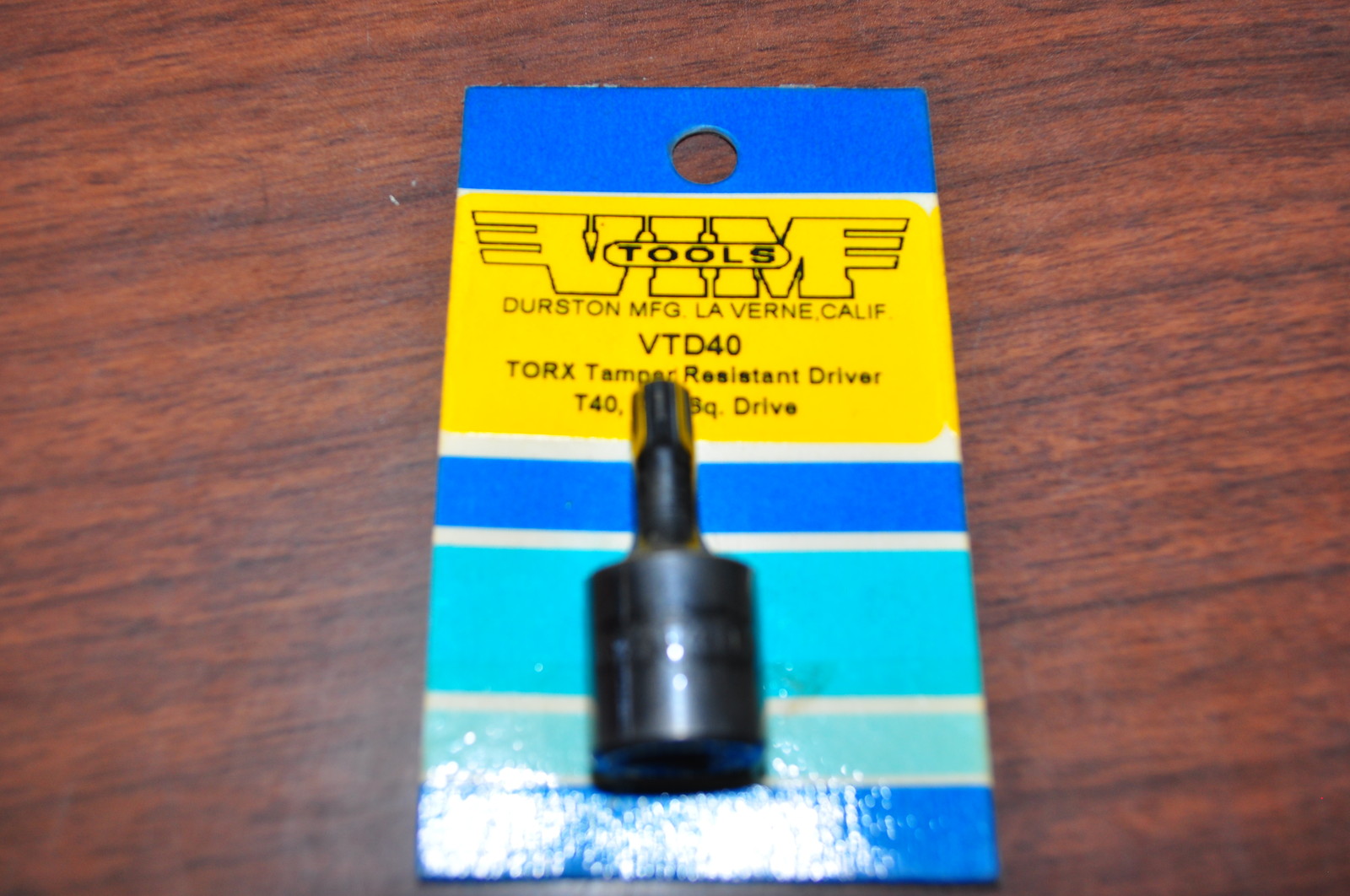 T-40 TORX Tamper Resistant Driver Socket 3/8" Square Drive Made in USA VIM VTD40
