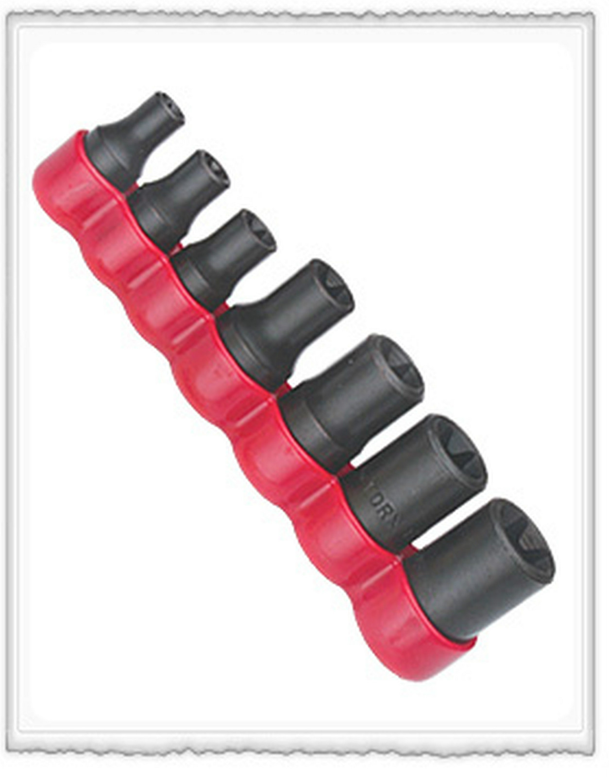 Torx Socket Set 7Pc E6, E7, E8, E10, E12, E14 & E16 in vinyl holde Made In USA