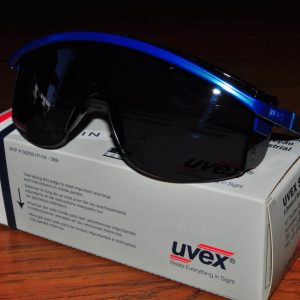Uvex Astrospec Gray Lens Blue Frame Ultra Hard Coat Sun Safety Glasses  S130 US