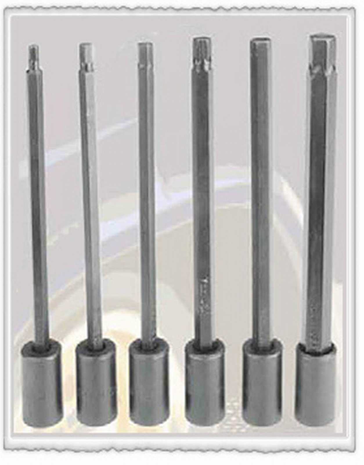 VIM VBL1638 HEX DRIVER SAE 5/32" TO 3/8"  6PCS 3/8" Dr  6 INCH LONG  MADE IN USA