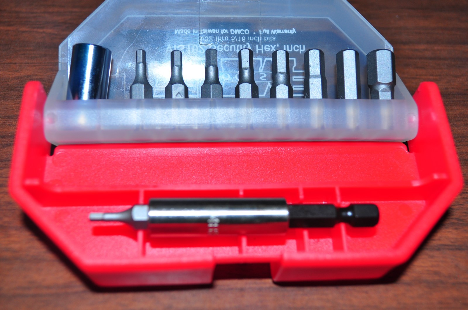 VIM VIS102  HEX SECURITY BIT SET, SAE INCH  Tamper Proof Resistant