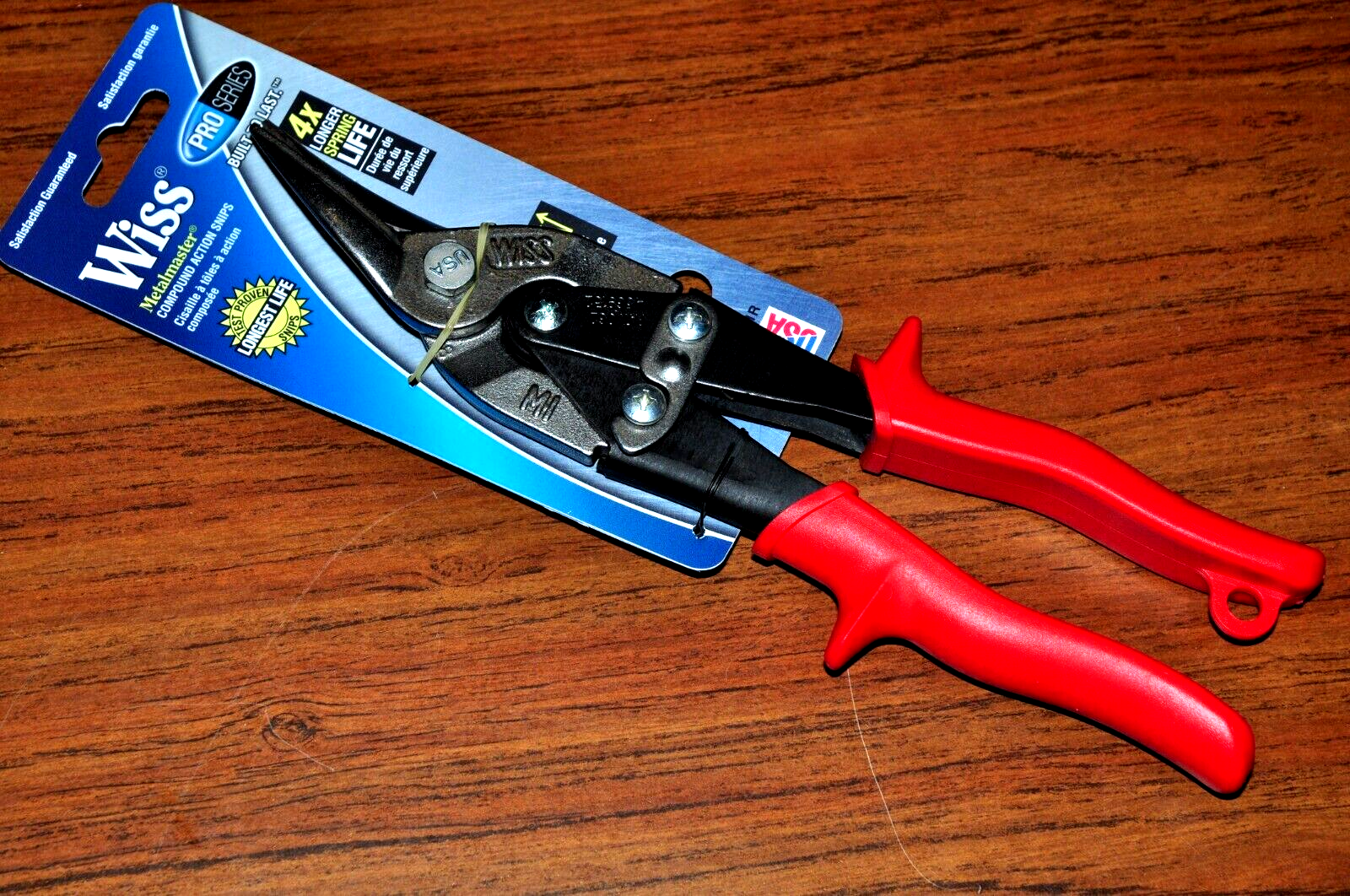 Wiss M-1R 9 3/4” Metalmaster® Compound Action Snips, Cuts Straight to Left USA