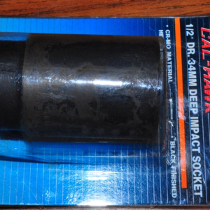 34MM DEEP HEX IMPACT SOCKET 1/2" DRIVE  OVERALL LENGTH: 3-5/64: Cal Hawk ASSM34