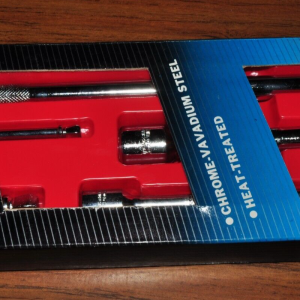 6P WOBBLE EXTENSION BAR,1/4" 3/8" 1/2" Dr HEAT DROP FORGED CHROME VANADIUM STEEL