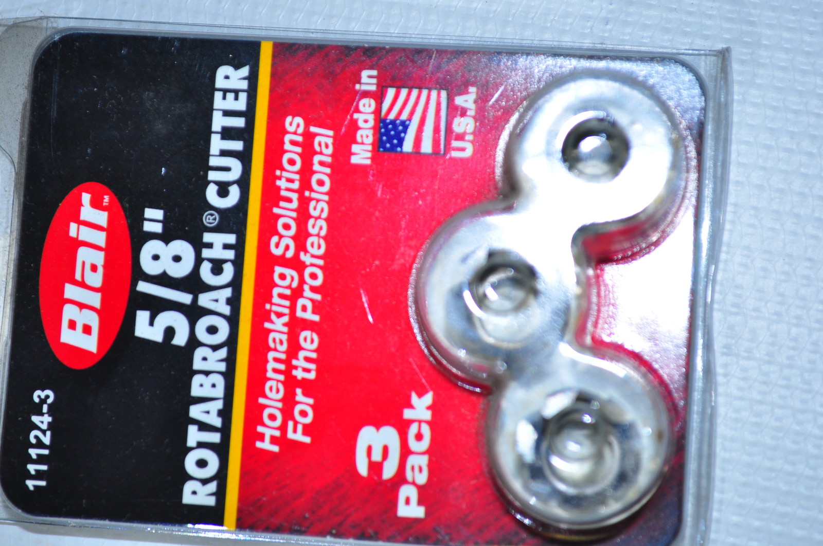 BLAIR 11124-3  5/8" Cutter"11,000 Series" Rotobroach Cutters 3 Pack.Made in USA