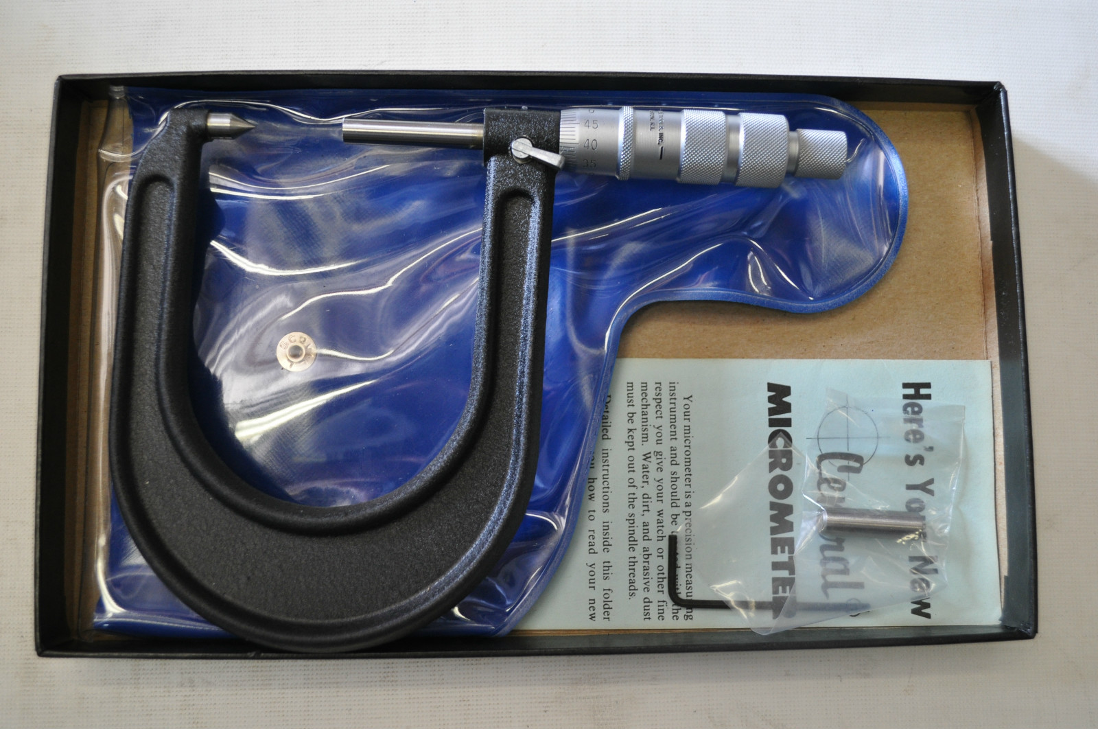 CENTRAL TOOLS 6213 METRIC DISC BRAKE MICROMETER 25-50MM RANGE ,01mm GRADUATION