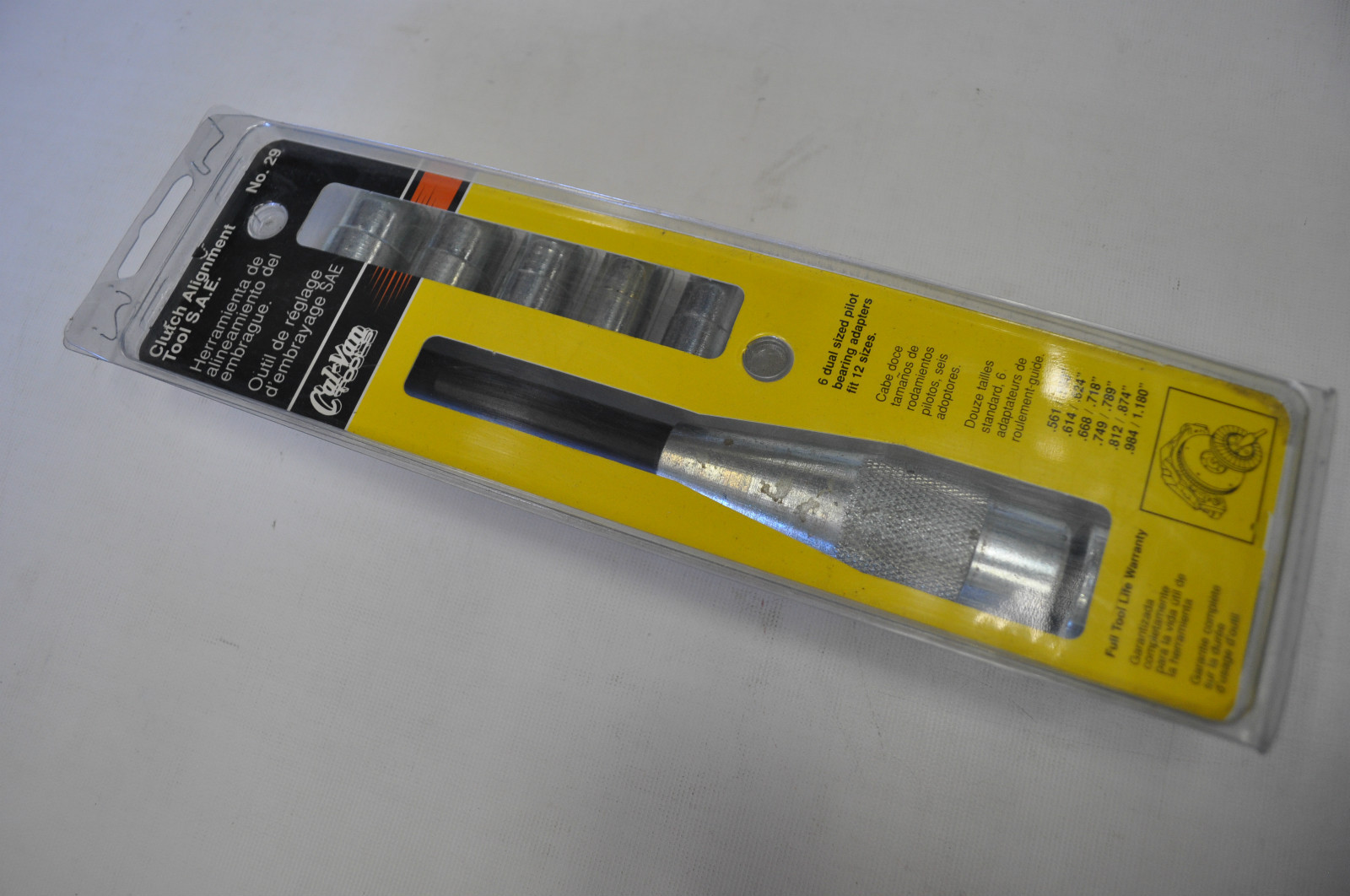 CLUTCH ALIGNMENT TOOLS SAE FRACTION W DUAL PILOT 12 SIZES CALVAN 29 MADE IN USA