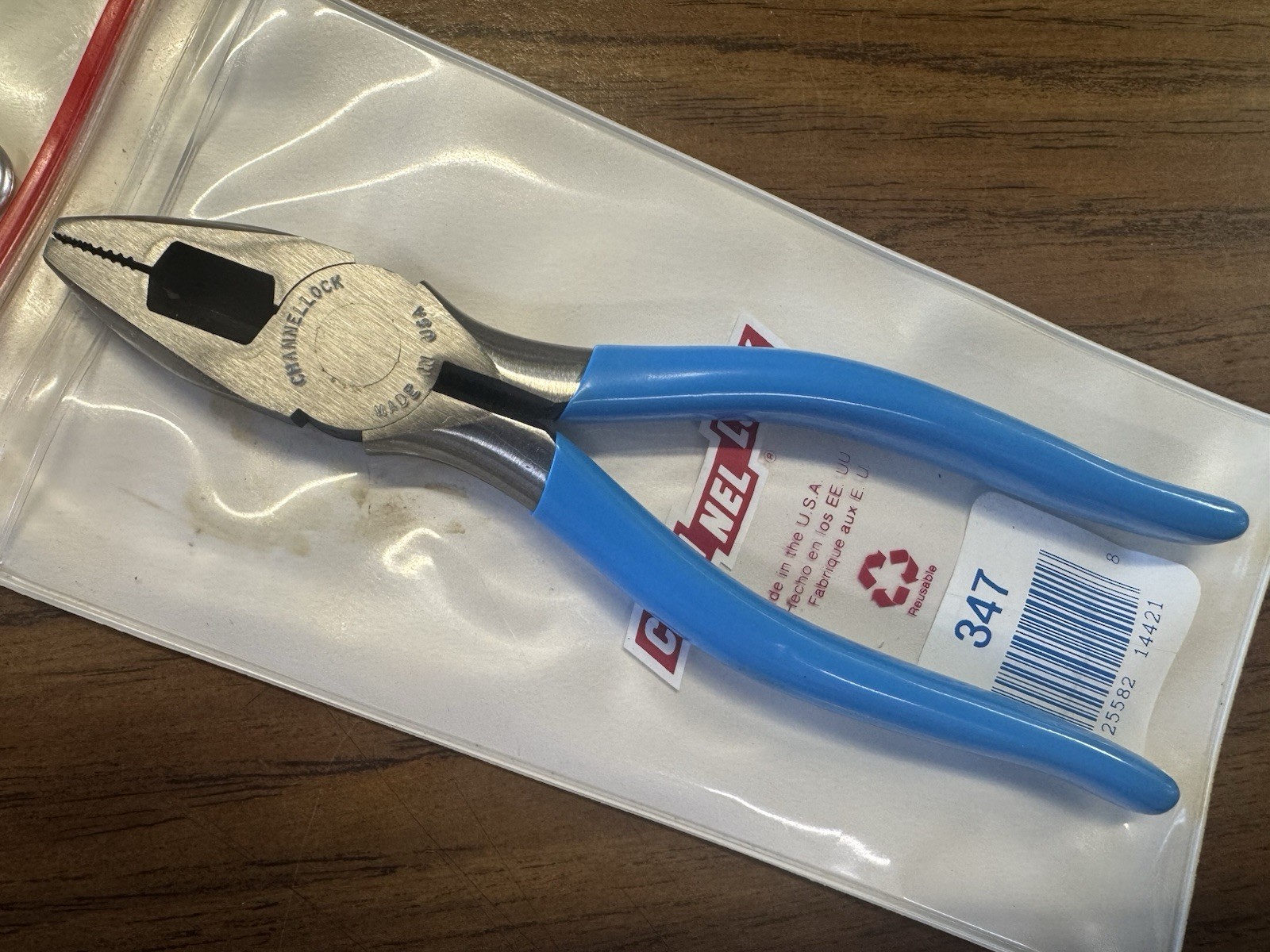 Channellock 347 7" Linemen's Plier with Rounded Nose & Plastic Grip Made in USA