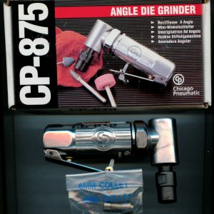 Chicago Pneumatic CP-875 Mini Angle Air Die Grinder with 1/4" and 6MM collet,