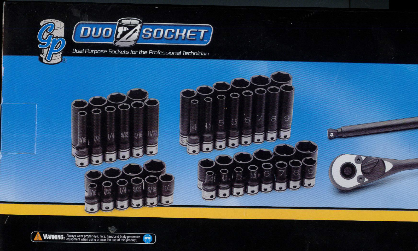Grey Pneumatic 89653CRD 1/4'' Dr 53Pcs Standard Deep SAE Metric DURO  Socket